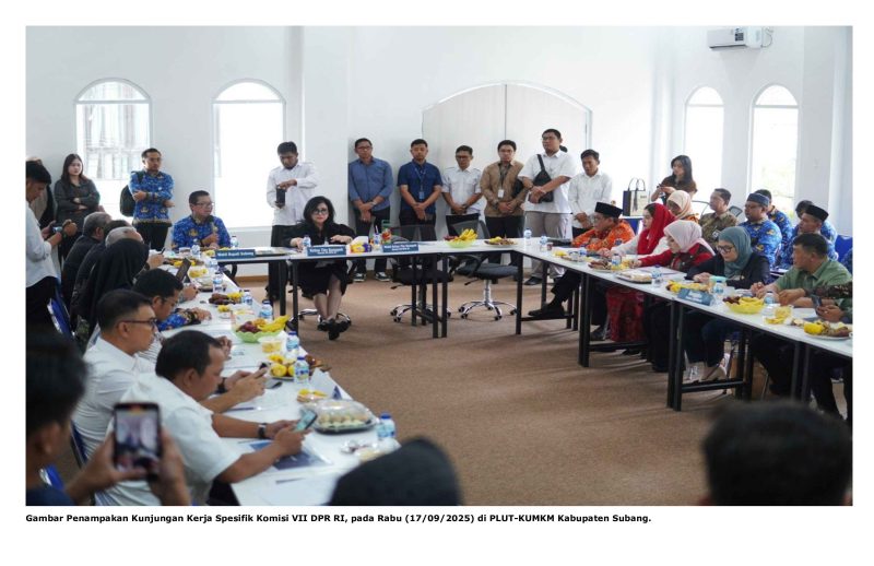 Gambar Penampakan Kunjungan Kerja Spesifik Komisi VII DPR RI, pada Rabu (17/09/2025) di PLUT-KUMKM Kabupaten Subang.