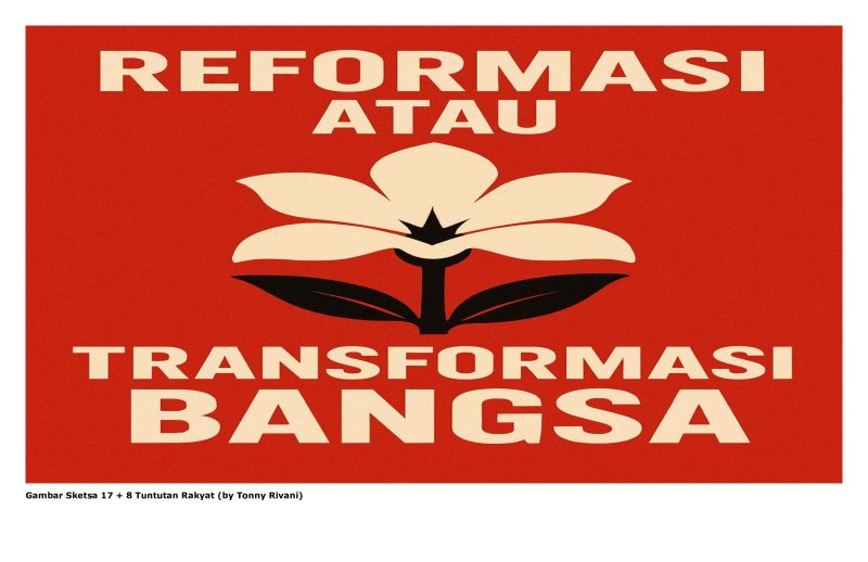 Gambar Sketsa 17 + 8 Tuntutan Rakyat (by Tonny Rivani)