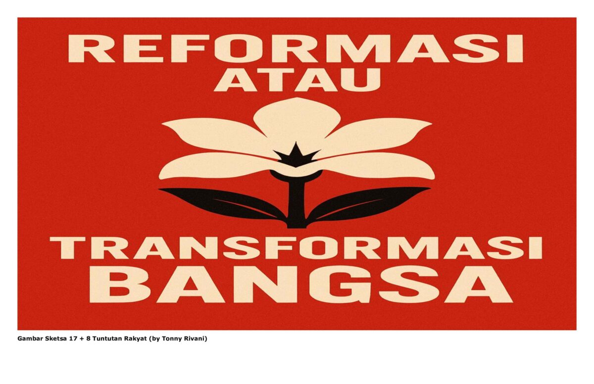 Gambar Sketsa 17 + 8 Tuntutan Rakyat (by Tonny Rivani)