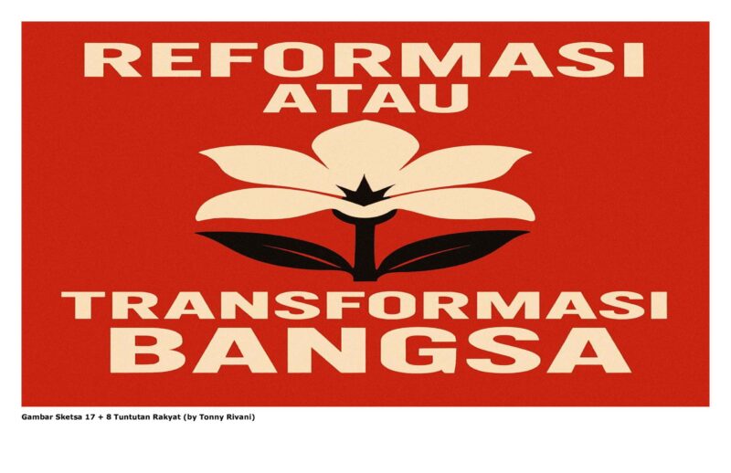 Gambar Sketsa 17 + 8 Tuntutan Rakyat (by Tonny Rivani)