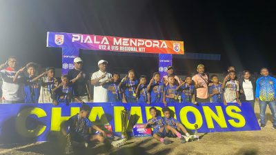 PNFA Nagekeo Juara Kemenpora Cup U-12 2025, Juara Bertahan Kembali Ukir Sejarah di Stadion Oepoi Kupang 3 "PNFA Nagekeo juara Kemenpora Cup U-12 2025 di Stadion Oepoi Kupang"