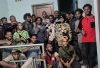 Foto/dok usai diskusi di kontrakan Paniai di Solo