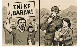 Ilustrasi TNI membantu rakyat di bencana alam atau daerah terpencil/ tonny rivani- Wartawan Suara Utama