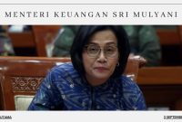 Menteri Keuangan Sri Mulyani Indrawati, yang mendapat sorotan atas pernyataan dan kebijakan fiskalnya dalam menghadapi kritik dari IWPI dan P5I.