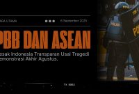 Polisi dengan tameng pengendali massa di tengah demonstrasi. Komunitas internasional menyoroti dugaan penggunaan kekuatan berlebihan.