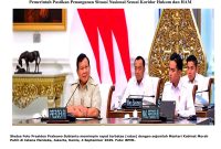 Sketsa Foto Presiden Prabowo Subianto memimpin rapat terbatas (ratas) dengan sejumlah Menteri Kabinet Merah Putih di Istana Merdeka, Jakarta, Kamis, 4 September 2025. Foto: BPMI.