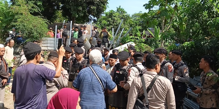 Foto: Eksekusi lahan di Desa Bagek Papan Kecamatan Wanasaba Lombok Timur