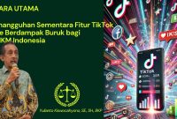 Yulianto Kiswocahyono, SE, SH, BKP menyampaikan pandangannya mengenai dampak penangguhan sementara fitur TikTok Live bagi UMKM Indonesia. Fitur ini sangat penting bagi pelaku usaha mikro, kecil, dan menengah, yang mengandalkan platform ini untuk memasarkan produk mereka.