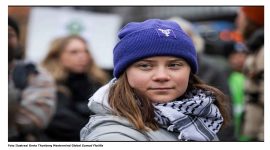 Foto Ilustrasi Greta Thunberg Mastermind Global Sumud Flotilla