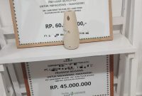 KETERANGAN Foto: Papan informasi Program Corporate Social Contribution PT GMM yang terpajang di lokasi kegiatan. (Dok. Rafsanjani/SUARA UTAMA)