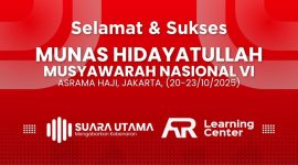 Gambar: Keluarga Besar Lembaga Pelatihan AR Learning Center dan Media Online Nasional Suara Utama Ucapkan Selamat dan Sukses atas MUNAS Hidayatullah VI di Asrama Haji, Jakarta (Andre Hariyanto/SUARA UTAMA)