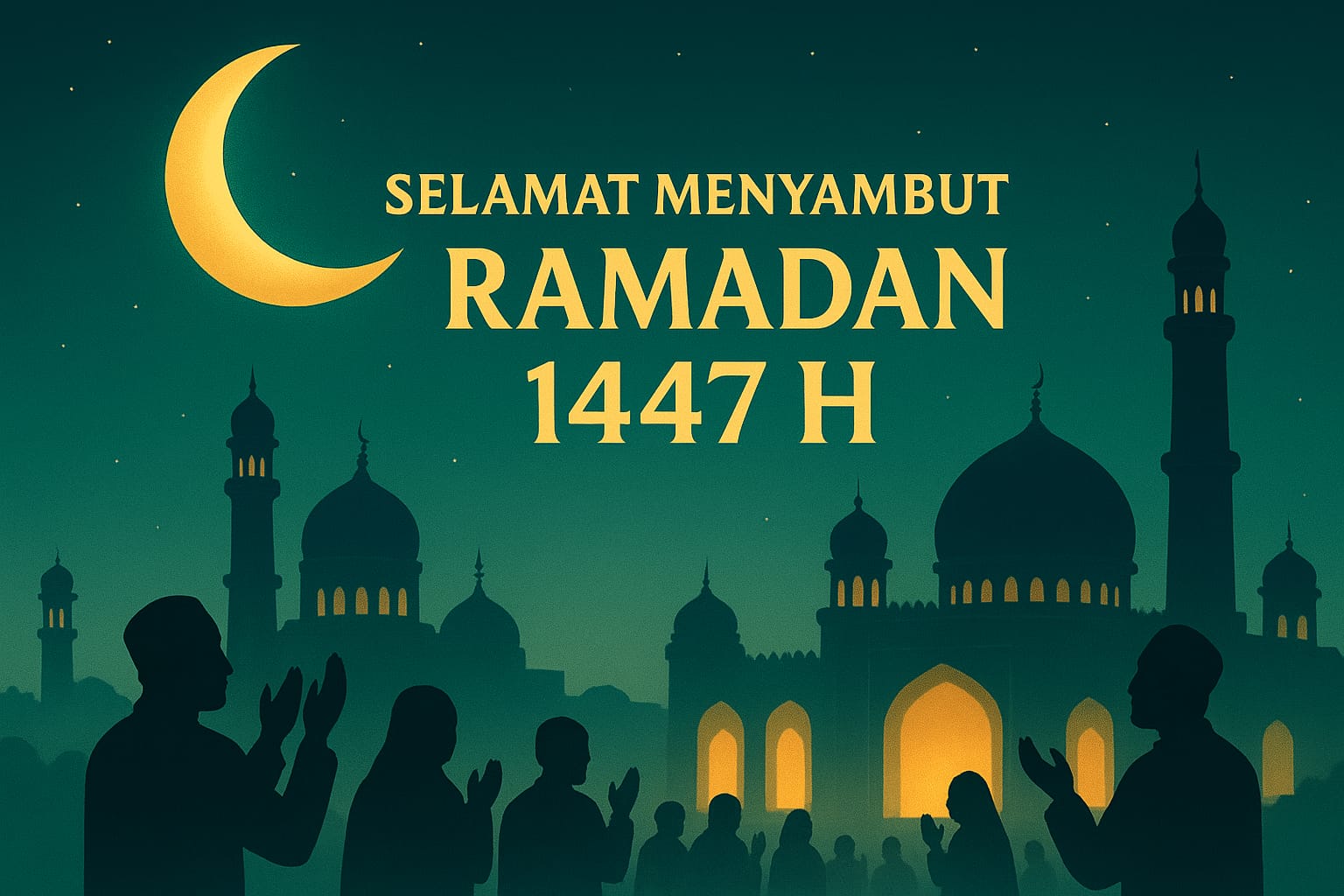 FOTO: Umat Muslim menyambut datangnya bulan suci Ramadan 1447 H atau 2026 M dengan penuh sukacita (Andre Hariyanto/SUARA UTAMA)
