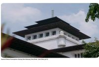 Ilustrasi Sketsa Penampakan Gedung Sate Bandung Jawa Barat. (foto Jabar go id)