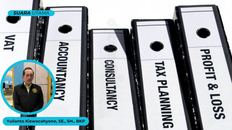 Yulianto Kiswocahyono, SE., SH., BKP, Konsultan Pajak Senior sekaligus Ketua Komite Tetap Fiskal KADIN Jawa Timur, menilai pelemahan penerimaan pajak menuntut pemerintah untuk lebih kreatif dalam mengoptimalkan aset negara sebagai sumber pendapatan alternatif. (Dok. Suara Utama)