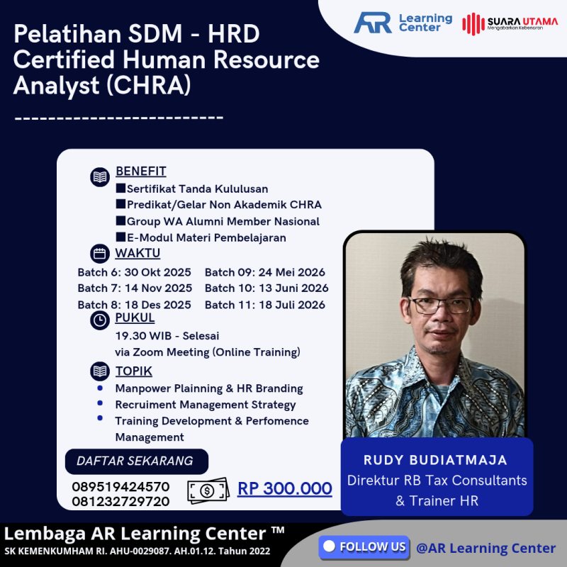 Predikat Non-Akademik: Certified Human Resource Analyst (CHRA)