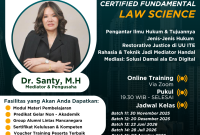 Certified Fundamental Law Science (CFLS) — pelatihan eksklusif bersama Dr. Santy, M.H