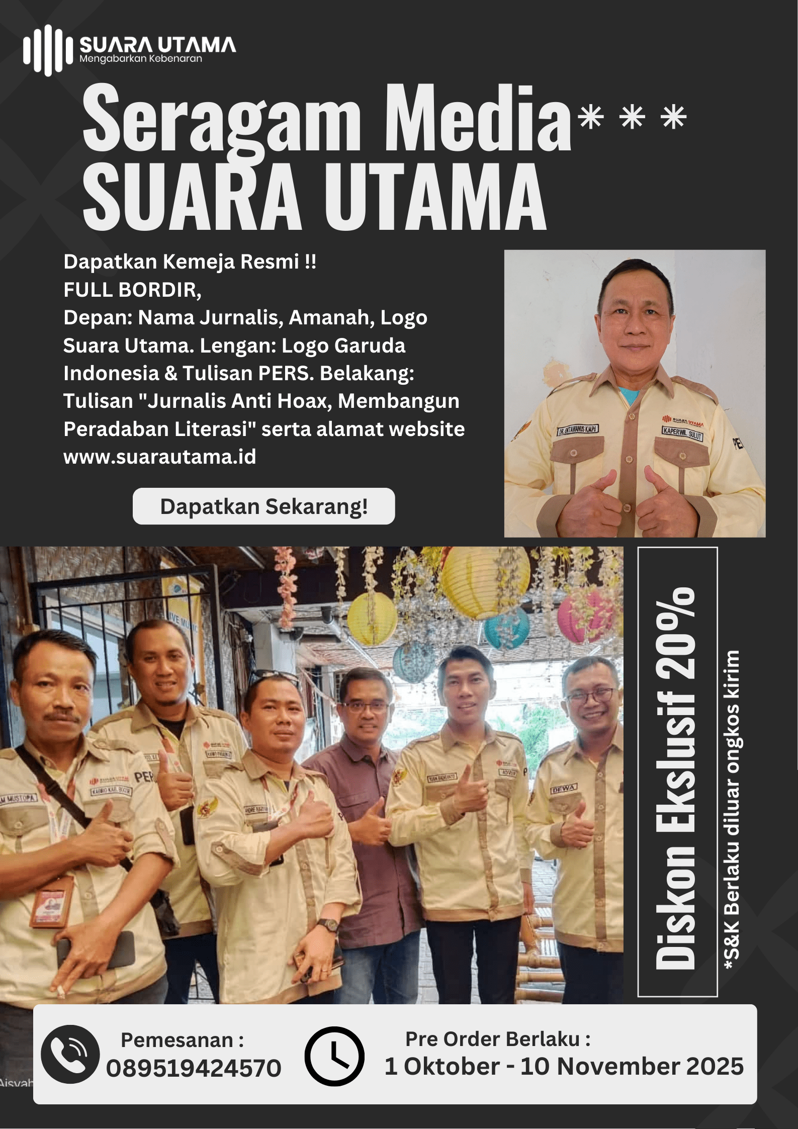 SUARA UTAMA Rilis Seragam Resmi Full Bordir dengan Promo Eksklusif