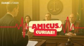 Ilustrasi peran Amicus Curiae, pihak independen yang memberi pandangan hukum bagi pengadilan.