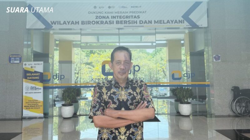 Yulianto Kiswocahyono, SE., SH., BKP — Konsultan Pajak Senior sekaligus Ketua Komite Tetap Bidang Fiskal dan Moneter KADIN Jawa Timur — saat berada di Kantor Pelayanan Pajak Madya Sidoarjo. Yulianto menegaskan pentingnya etika dan empati dalam pelayanan pajak, terutama dalam menanggapi aduan masyarakat terkait perilaku oknum aparatur pajak.