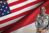 Ilustrasi Indonesia dan Amerika Serikat dengan menggambarkan negosiasi tarif impor yang tertunda akibat shutdown pemerintahan AS.