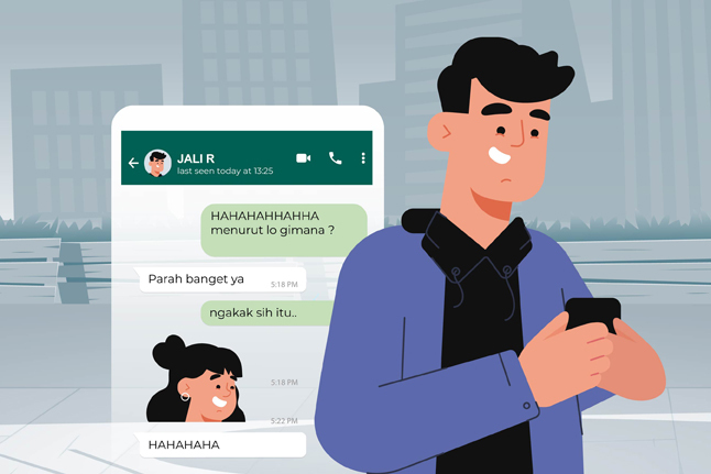 FOTO: Ilustrasi Jerat Hukum Bagi Penyebar Screenshot Chat WhatsApp (Hukum Online/SUARA UTAMA)