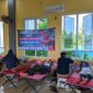 Masyarakat antusias mengikuti aksi donor darah dan cukur gratis (Wahyu Widodo/SUARA UTAMA)