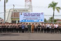 Polres Tanjab Barat gelar apel pasukan Operasi Zebra 2025 pagi hari ini (Hengky Deviza/SUARA UTAMA)