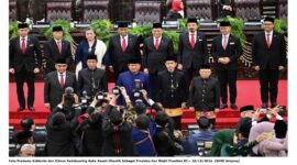 Foto Prabowo Subianto dan Gibran Rakabuming Raka Resmi Dilantik Sebagai Presiden dan Wakil Presiden RI – 20/10/2024. (BPMI Setpres)