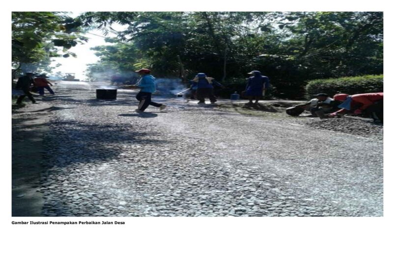 Gambar Ilustrasi Penampakan Perbaikan Jalan Desa