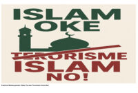 Ilustrasi Sketsa gambar Islam Yes dan Terorisme Islam No!