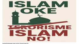 Ilustrasi Sketsa gambar Islam Yes dan Terorisme Islam No!