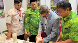 Salah satu stand UMKM dan koperasi turut memeriahkan Pameran SI Expo Connect 2025 (Muhammad Ikhsan Hidayat/SUARA UTAMA)