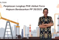 Konsultan Pajak Senior sekaligus Ketua Komite Tetap Bidang Fiskal dan Moneter Kamar Dagang dan Industri (KADIN) Jawa Timur, Yulianto Kiswocahyono, SE., SH., BKP, memberikan pandangan hukum terkait PHK akibat force majeure sesuai Peraturan Pemerintah (PP) Nomor 35 Tahun 2021.