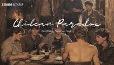 Potret ilustratif suasana diskusi ekonomi sosial yang merepresentasikan fenomena Chilean Paradox kemapanan semu di tengah pertumbuhan ekonomi.