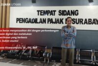 Yulianto Kiswocahyono, SE., SH., BKP, Konsultan Pajak Senior sekaligus Ketua Komite Tetap Bidang Fiskal dan Moneter KADIN Jawa Timur, saat berada di Tempat Sidang Pengadilan Pajak Surabaya.
Dalam pandangannya, Yulianto menekankan bahwa fiskus harus menyesuaikan diri dengan perkembangan ekonomi digital dan melakukan pemeriksaan pajak berbasis bukti, bukan asumsi.