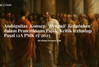 Ilustrasi perdebatan filsafat klasik menggambarkan dialektika antara hukum dan keadilan merefleksikan ambiguitas konsep “menguji kepatuhan” dalam pemeriksaan pajak sebagaimana diatur dalam Pasal 12A PMK 15/2025.