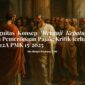 Ilustrasi perdebatan filsafat klasik menggambarkan dialektika antara hukum dan keadilan merefleksikan ambiguitas konsep “menguji kepatuhan” dalam pemeriksaan pajak sebagaimana diatur dalam Pasal 12A PMK 15/2025.