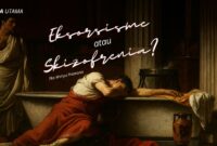 Ilustrasi reflektif tentang konflik antara spiritualitas dan kesehatan mental. Gambar ini menggambarkan ketegangan batin antara penderitaan jiwa dan pencarian makna religius sejalan dengan tema “Eksorsisme atau Skizofrenia?” yang dibahas dalam artikel ini.