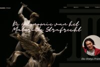 Ilustrasi artikel “De Autonomie van het Materiële Strafrecht” di SUARA UTAMA, menampilkan simbol perjuangan keadilan dan figur Eko Wahyu Pramono, pemegang Izin Kuasa Hukum (IKH) Pengadilan Pajak, sebagai narasumber utama pembahasan otonomi hukum pidana.