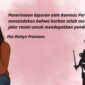 Ilustrasi seorang perempuan yang menutupi wajahnya sebagai simbol kondisi psikologis korban kekerasan. Kutipan pendapat praktisi hukum Eko Wahyu Pramono menegaskan bahwa penerimaan laporan oleh Komnas Perempuan menjadi langkah awal bagi korban untuk mendapatkan pendampingan melalui mekanisme rujukan yang tersedia.