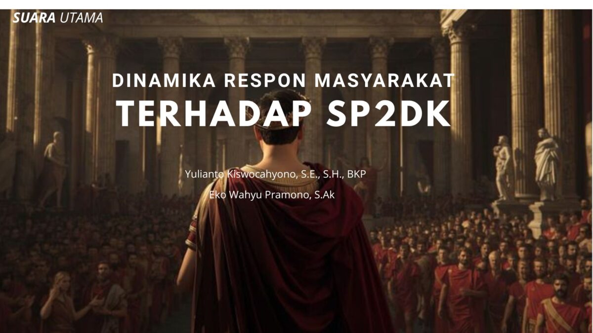 Ilustrasi ini menggambarkan ketegangan dan perhatian masyarakat terhadap SP2DK, mencerminkan dinamika respons antara transparansi perpajakan dan kekhawatiran wajib pajak.