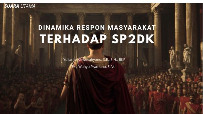 Ilustrasi ini menggambarkan ketegangan dan perhatian masyarakat terhadap SP2DK, mencerminkan dinamika respons antara transparansi perpajakan dan kekhawatiran wajib pajak.