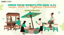 Ilustrasi pelaku UMKM sedang beraktivitas di pasar tradisional dan usaha kuliner jalanan. Pemerintah resmi memperpanjang kebijakan PPh Final 0,5% bagi UMKM hingga tahun 2029, memberikan kepastian dan keringanan pajak bagi pelaku usaha kecil di seluruh Indonesia.