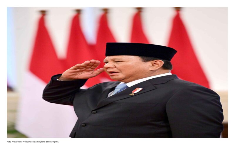 Foto Presiden RI Prabowo Subianto /Foto BPMI Setpres.