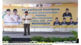 Foto dalam sambutan Bupati Subang pada Pelantikan Baznas Kab. Subang Periode 2025 – 2030 – (3/12/2025).