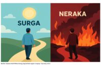 Gambar Ilustrasi Arah Pilihan Orang yang berbeda tujuan hidupnya - By tonny rivani.