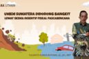 Ilustrasi banjir dan longsor di wilayah Sumatera disertai figur praktisi pajak Yulianto Kiswocahyono, SE., SH., BKP, yang menyoroti pentingnya skema insentif fiskal dalam percepatan pemulihan UMKM pascabencana.