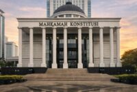 Gedung Mahkamah Konstitusi Republik Indonesia di Jakarta, tempat diajukannya berbagai permohonan uji materi terhadap pasal-pasal kontroversial dalam Kitab Undang-Undang Hukum Pidana (KUHP) baru yang mulai berlaku pada awal 2026.