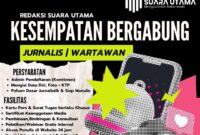 FOTO: Redaksi Suara Utama Buka Kesempatan Bergabung bagi Jurnalis dan Pengelola Redaksi Daerah (SUARA UTAMA/Andre Hariyanto)