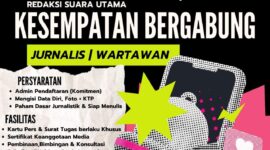 FOTO: Redaksi Suara Utama Buka Kesempatan Bergabung bagi Jurnalis dan Pengelola Redaksi Daerah (SUARA UTAMA/Andre Hariyanto)